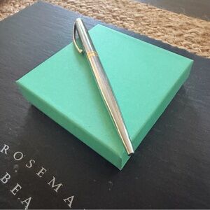 Tiffany & Co. Silver Pen with Gold Accent on Tiffany Blue Box